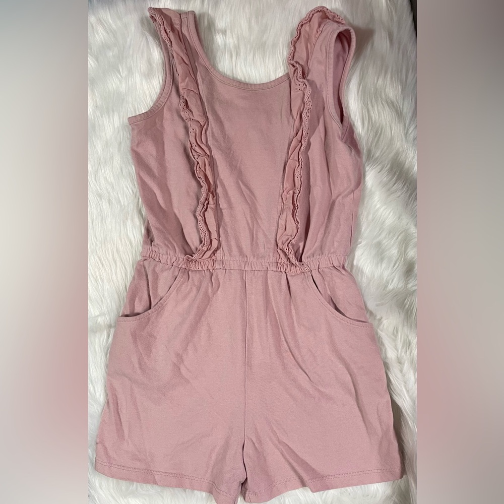 btween Blush Pink Lace-Trimmed jumpsuit